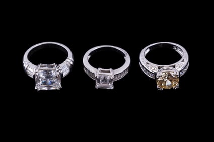 3 Sterling Rings