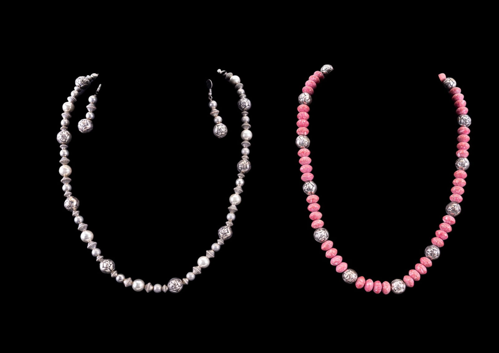 2 Sterling Necklaces w/ Matching Earrings (1 of 7)