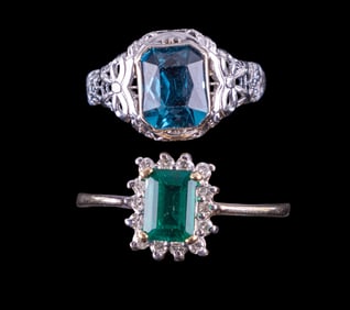 10K Gold Rings with Gemstones