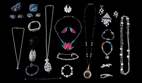 Silver-Tone Designer and Other Costume Jewelry