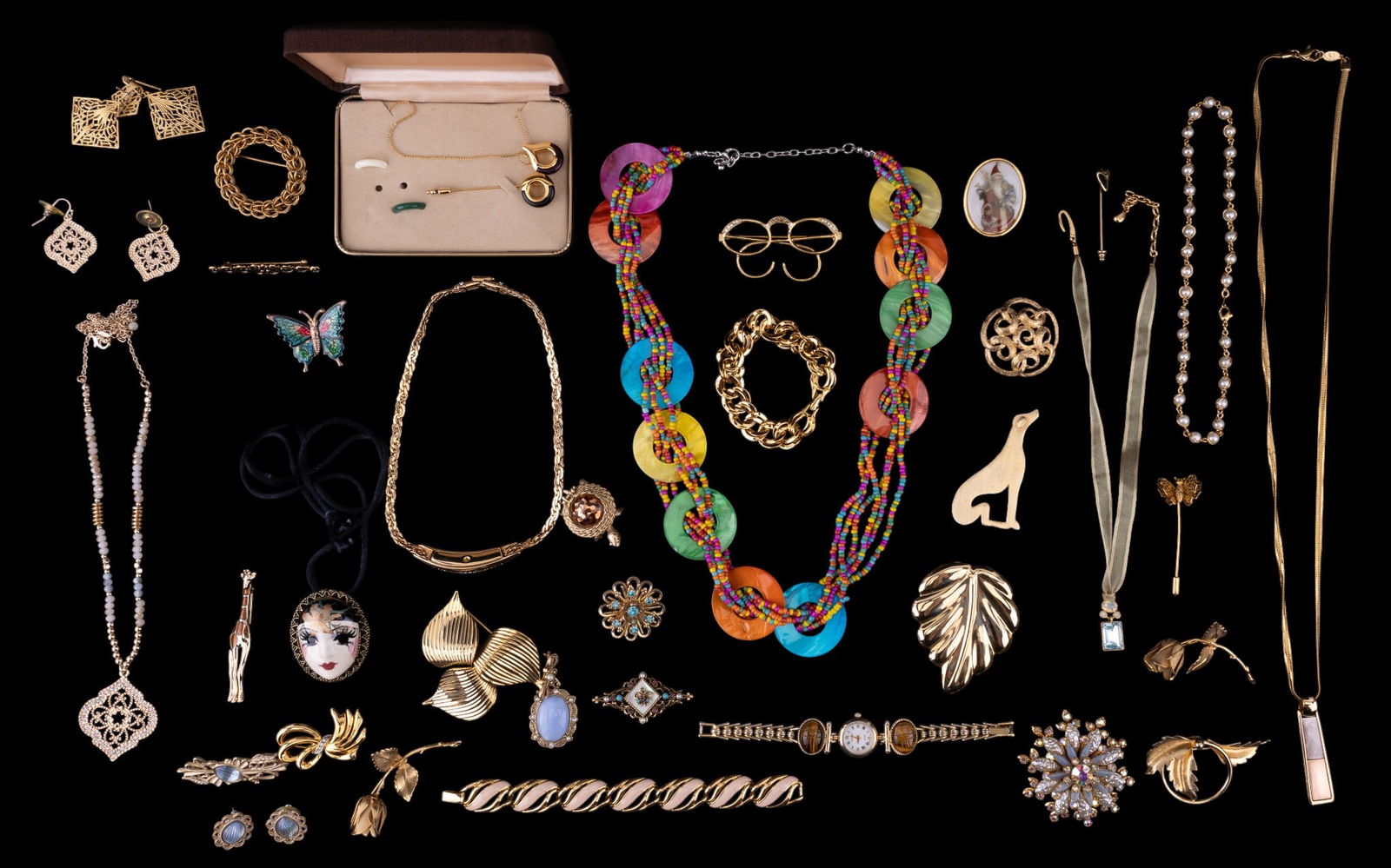 Designer Gold-Tone and Other Costume Jewelry (1 of 20)