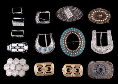Buffalo Nickel and Vintage Belt Buckles