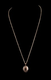 14k Gold Rope Chain & Locket