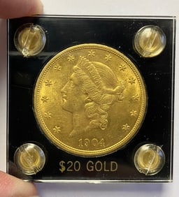 1904 Gold $20 Liberty Head Double Eagle Coin