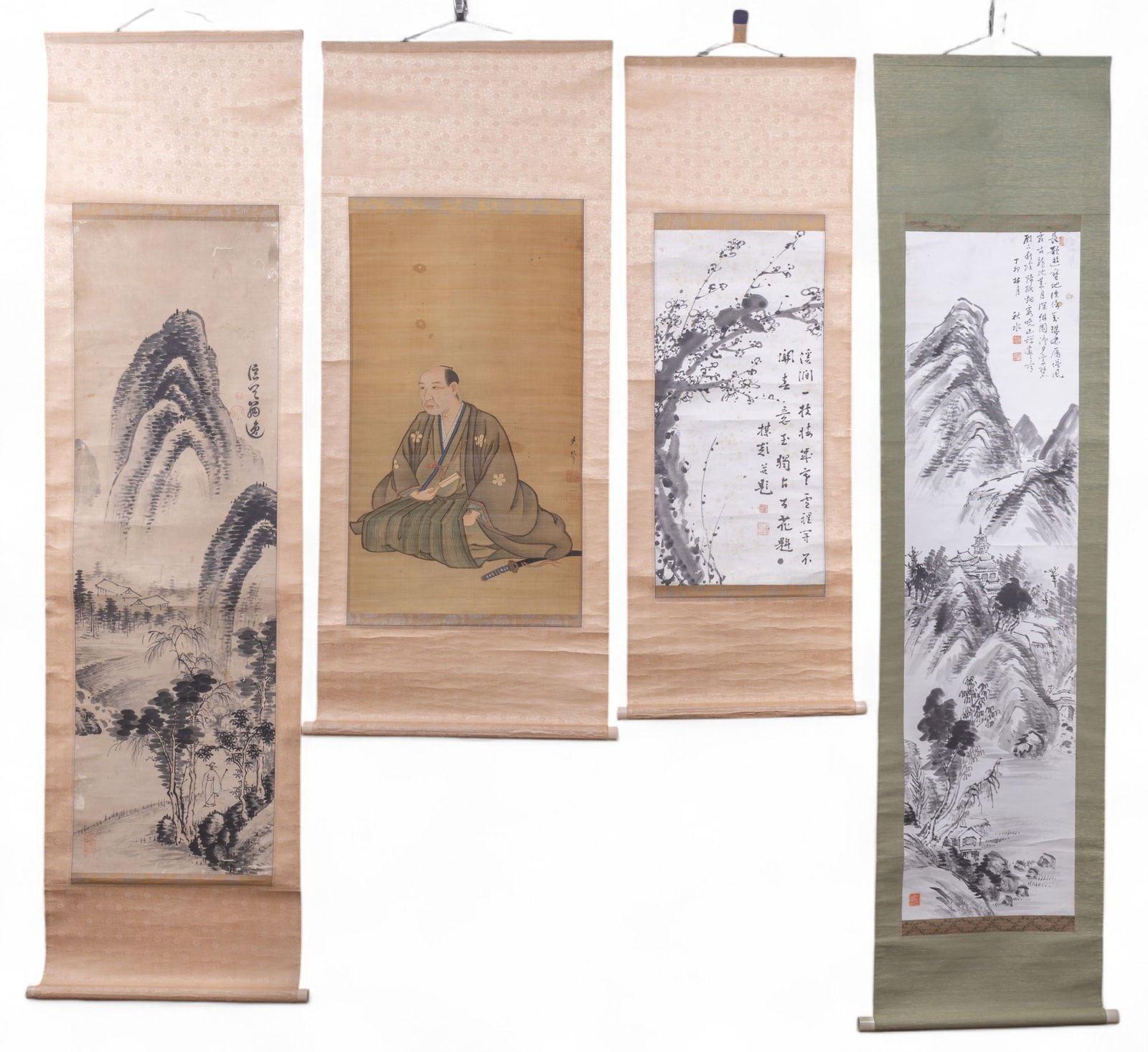 Antique Japanese Calligraphy Scrolls on Silk (1 of 11)