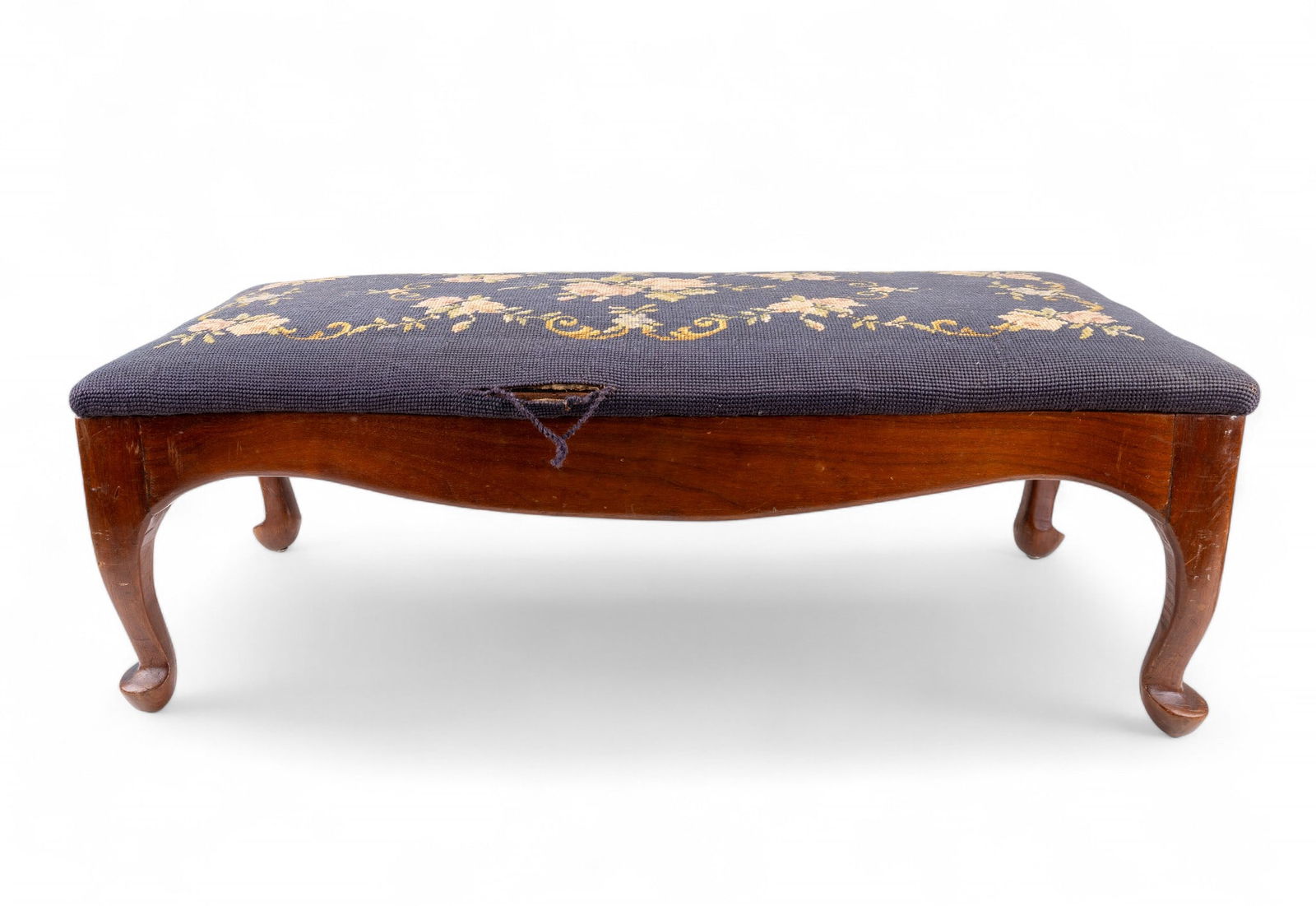 Fred J. Harley Needlepoint Upholstered Bench (1 of 9)