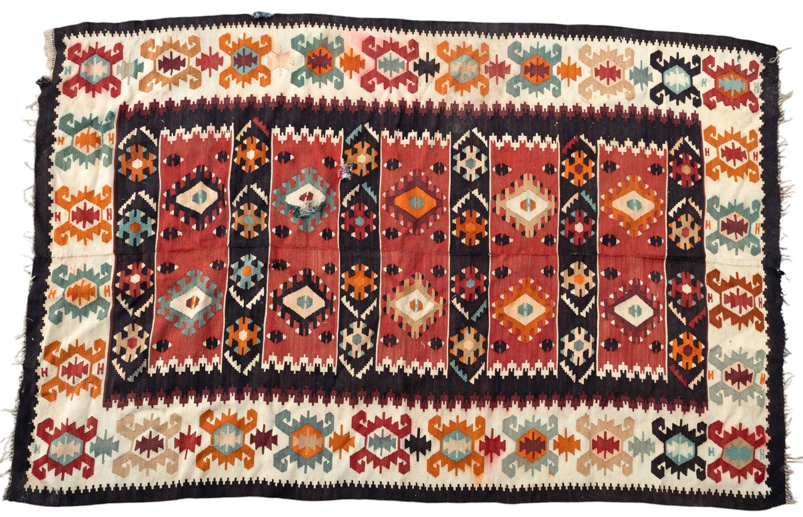 Kilim Rug: Kilim rug measuring approx. 6'6" x 4'3".