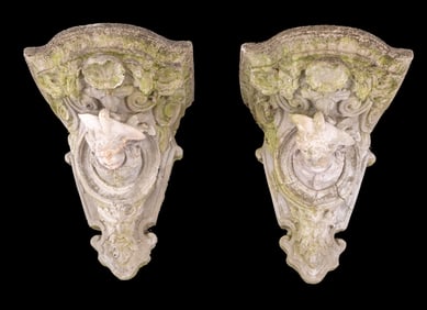 Pair, Figural Wall Shelves / Corbels