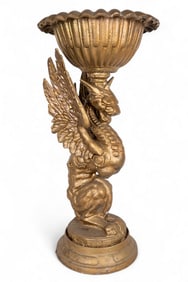 Cast Metal Griffin Planter