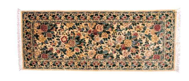 Handwoven Floral Wool Runner