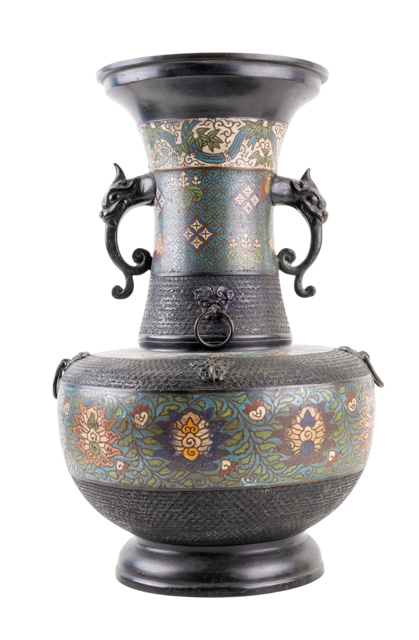 Large Bronze Cloisonne Vase (1 of 15)