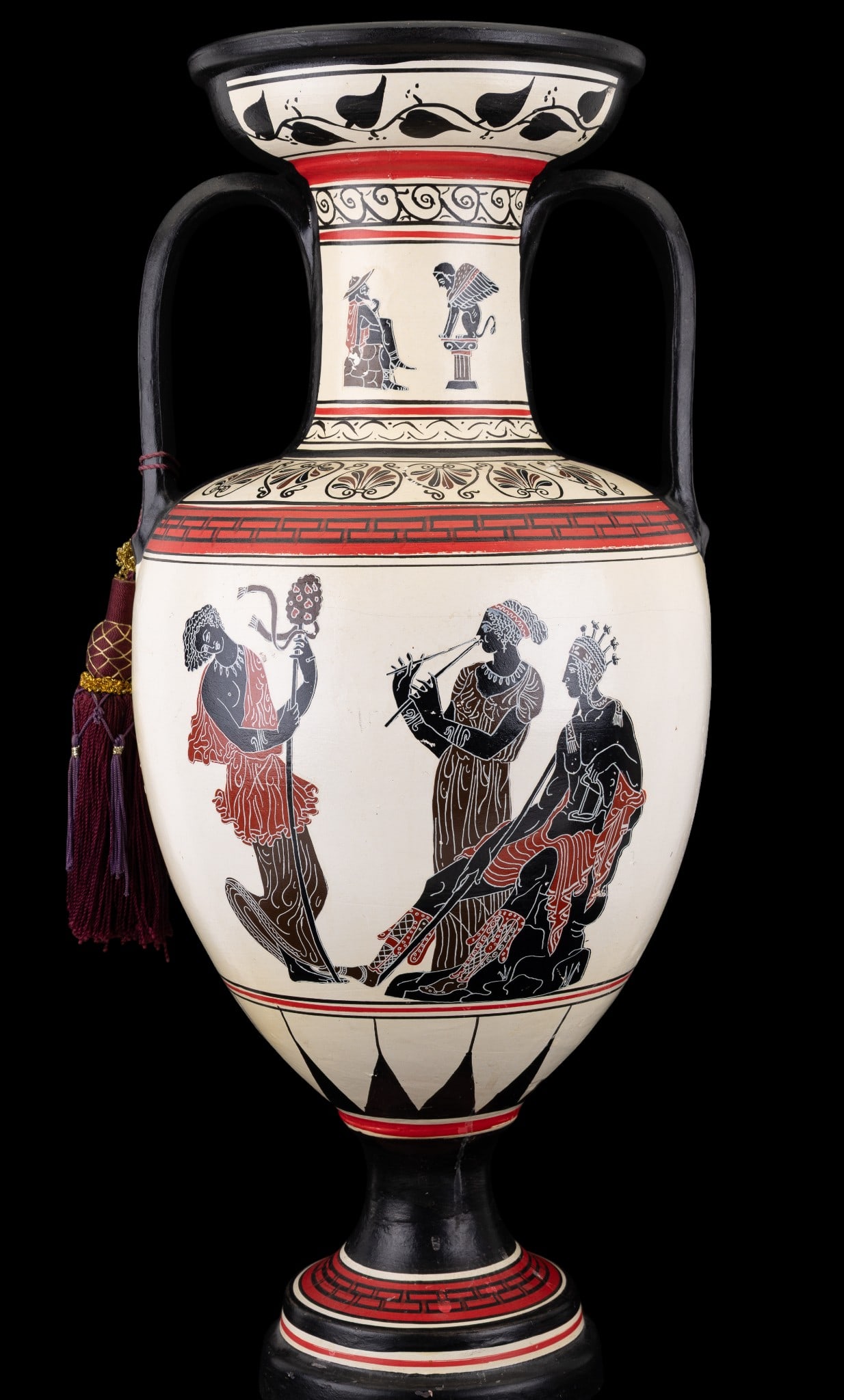 Large Painted Greek Amphora, Signed (1 of 12)