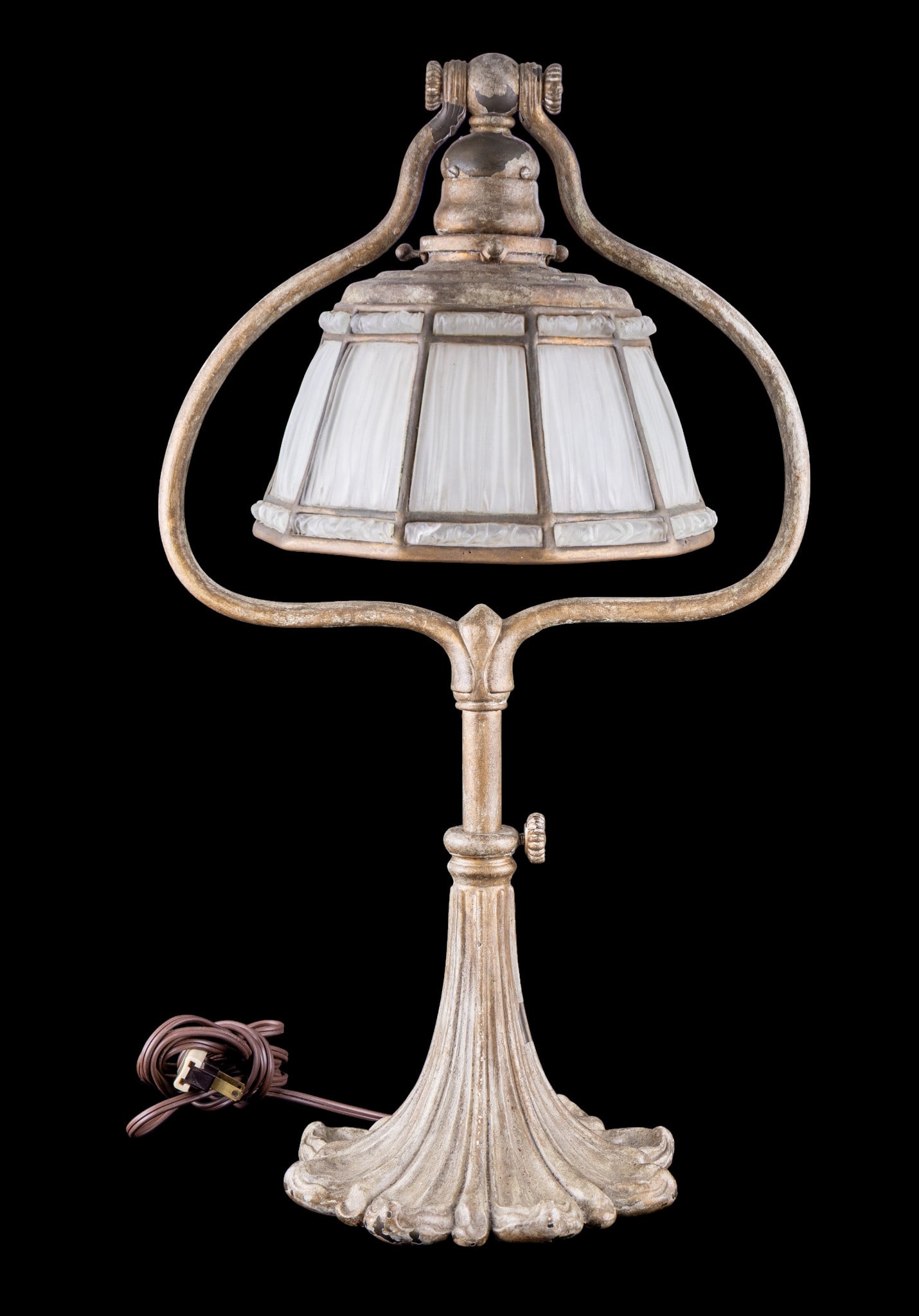 Tiffany Studios Linen-fold Harp Desk Lamp (1 of 20)