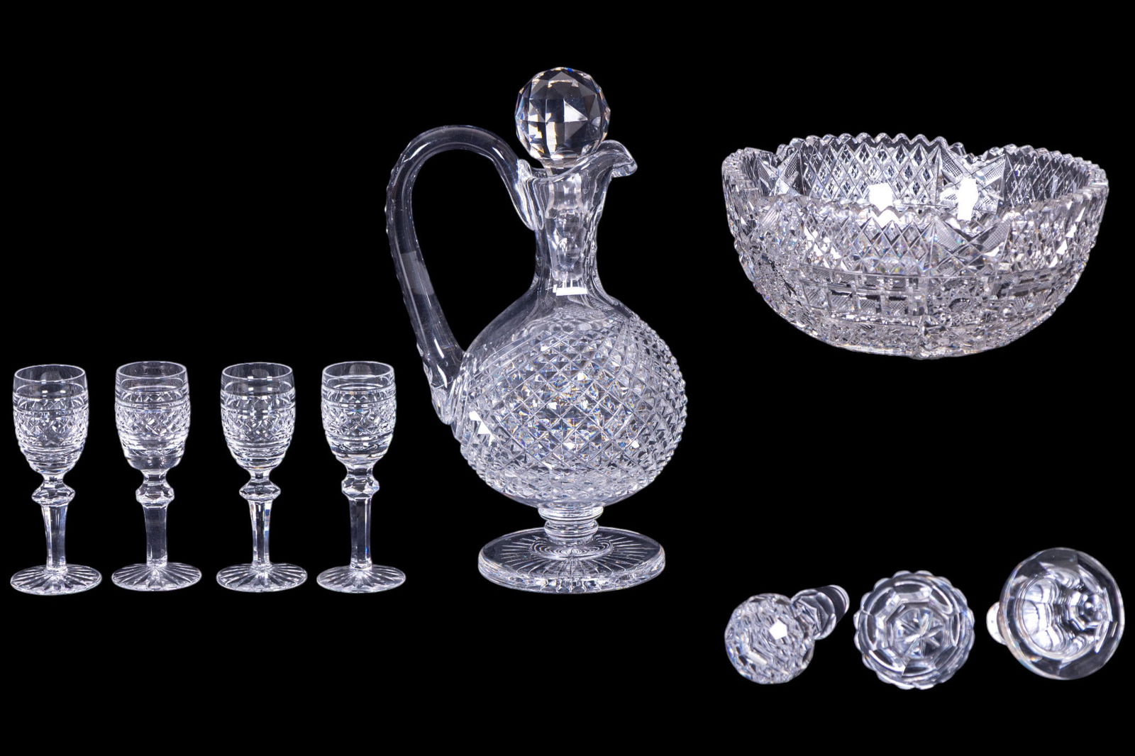 Waterford Cordials, Ewer, Cut Crystal (1 of 14)