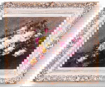 Oil on Board, Still Life of Flowers