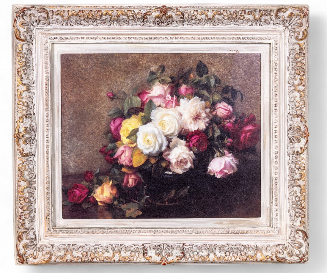 Oil on Board, Still Life of Flowers (1 of 6)