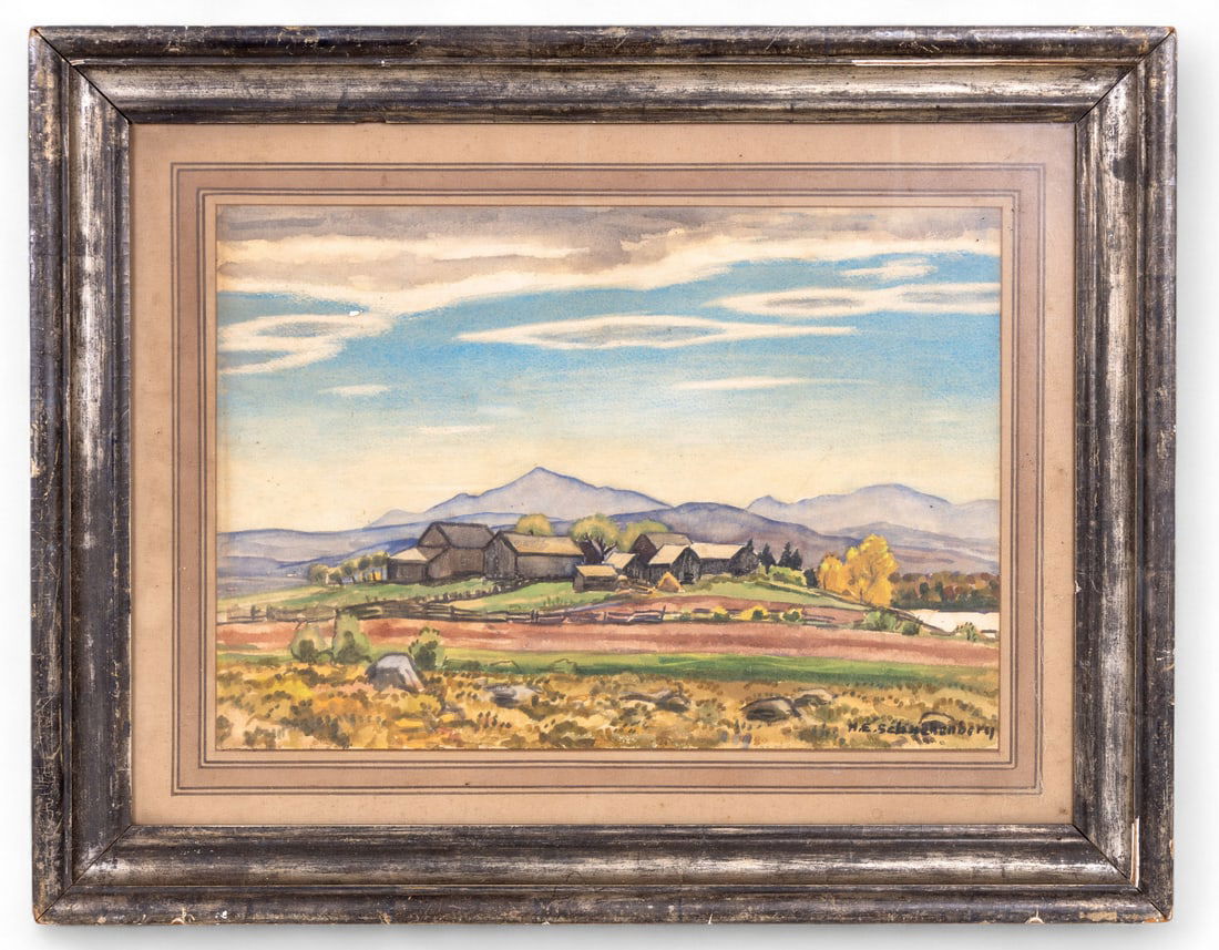 Signed W/C Henry E. Schnakenburg, Landscape (1 of 5)