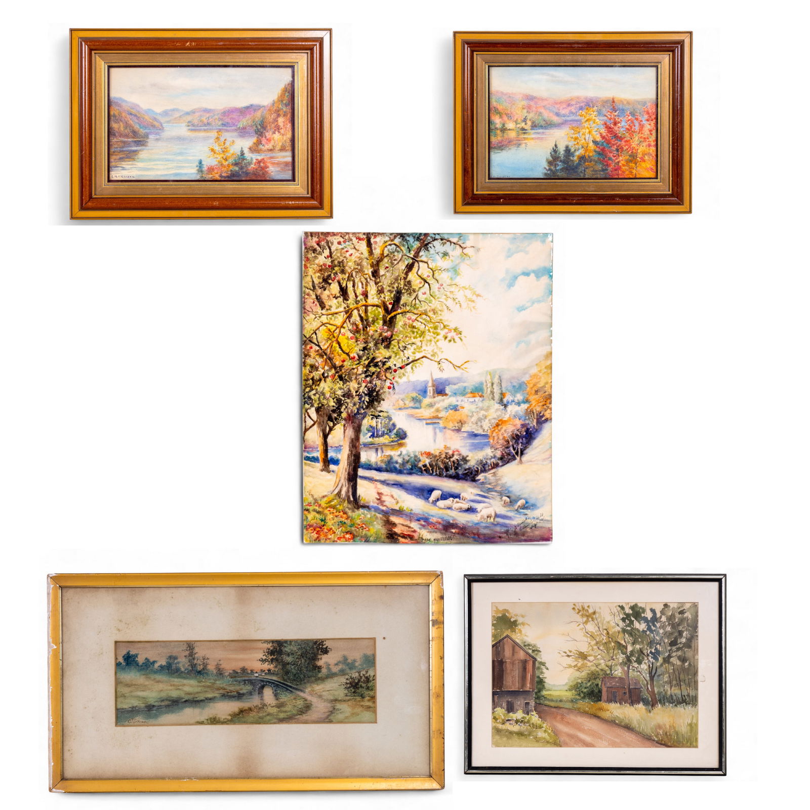 Signed Water Color Grouping, E.M.B. Warren & More (1 of 20)