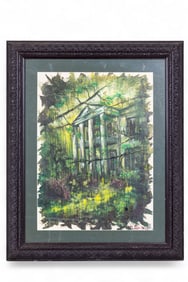 Framed Oil on Canvas Board, Signed S. Becnel