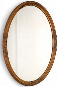 Art Nouveau Oval Wall Mirror
