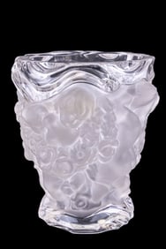 Lalique "Cherubins" Crystal Vase, France