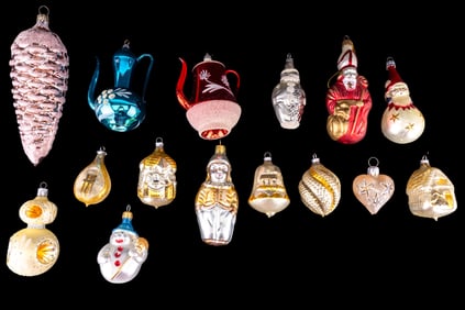 W. German & Polish Mercury & Other Glass Ornaments