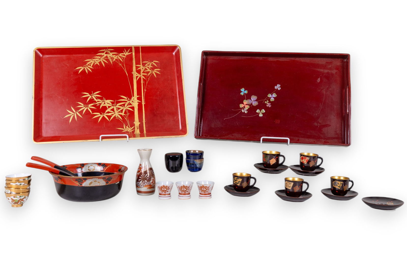 Japanese Lacquer Ware, Sake Set, More (1 of 18)
