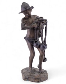 Signed Bronze Figure "Acquaiolo" by Achille D'Orsi