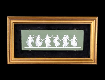 18th C Wedgwood Framed Jasperware Plaque