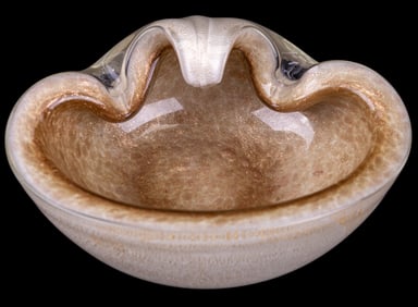 Murano Barbini Aventurine Art Glass Bowl