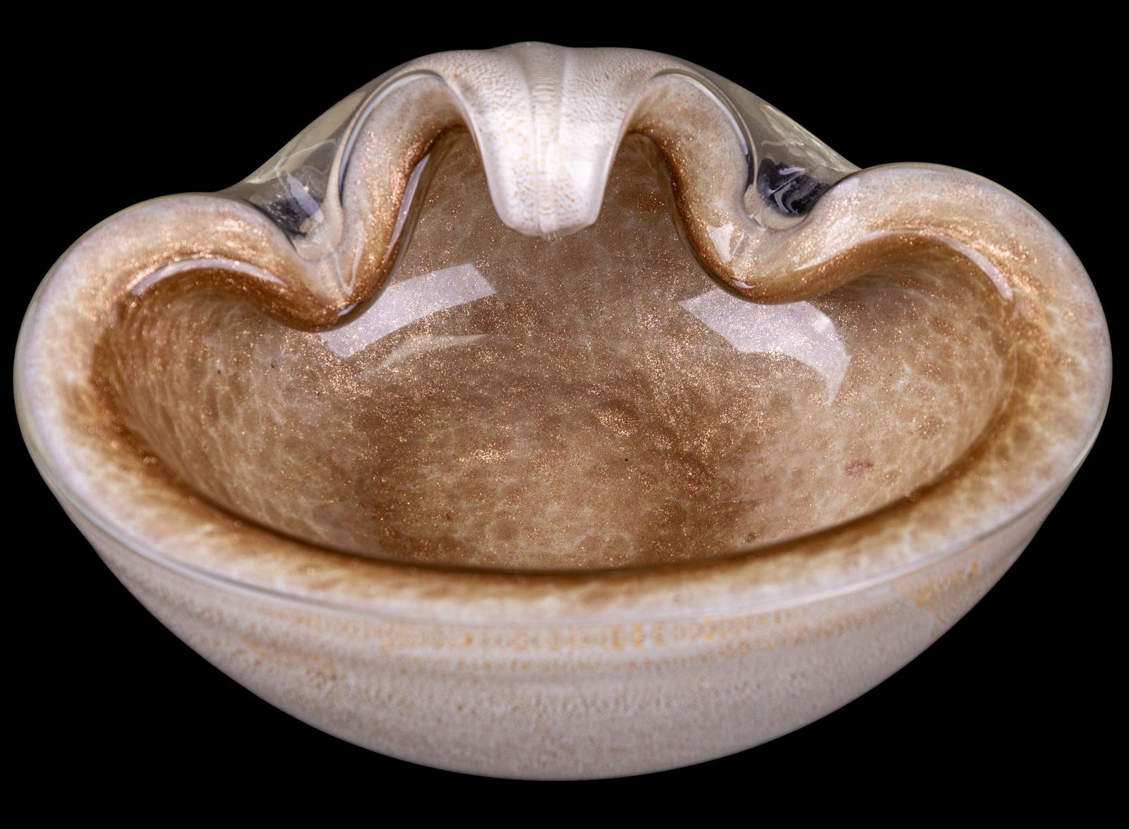 Murano Barbini Aventurine Art Glass Bowl (1 of 7)