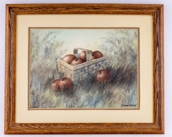 Signed Connie Eachus Watercolor Still Life