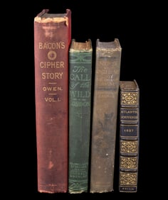 Antique Books (4) w/ J. London, F. Bacon, re Remus