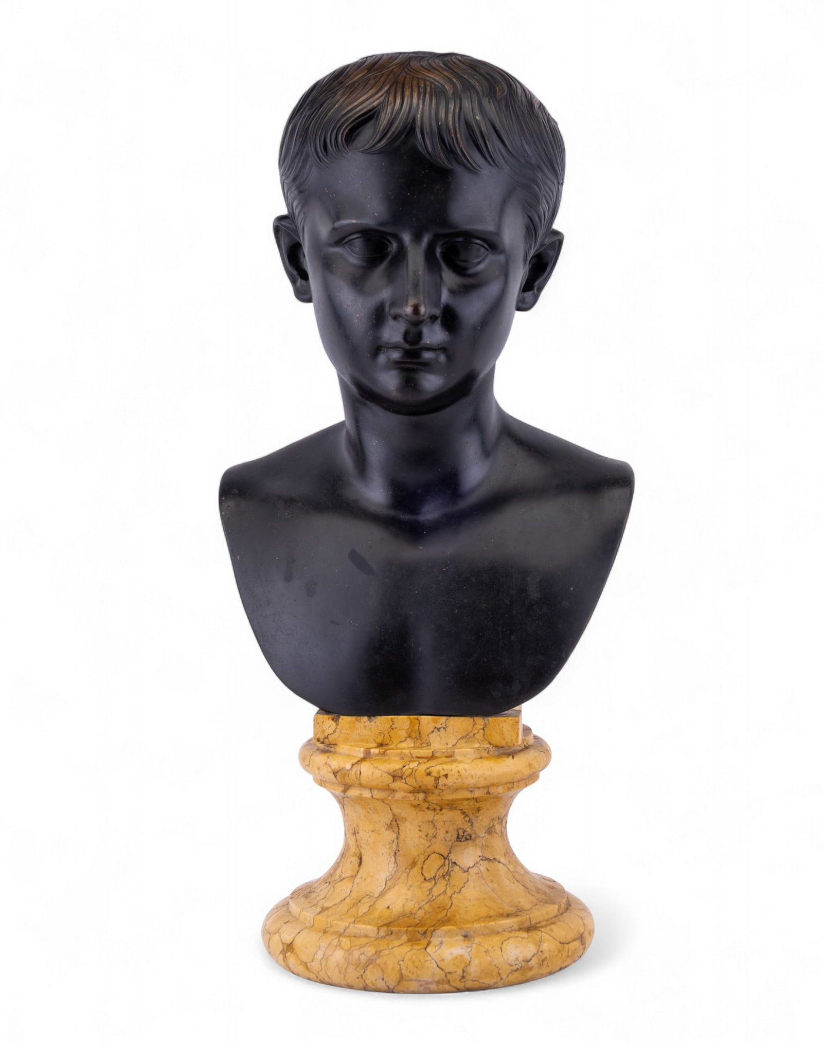 Bronze Bust of Caesar Augustus on Marble Base (1 of 10)