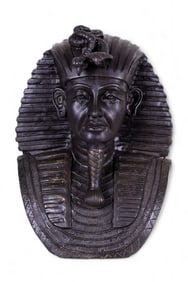 Egyptian Pharaoh Large Bronze Bust