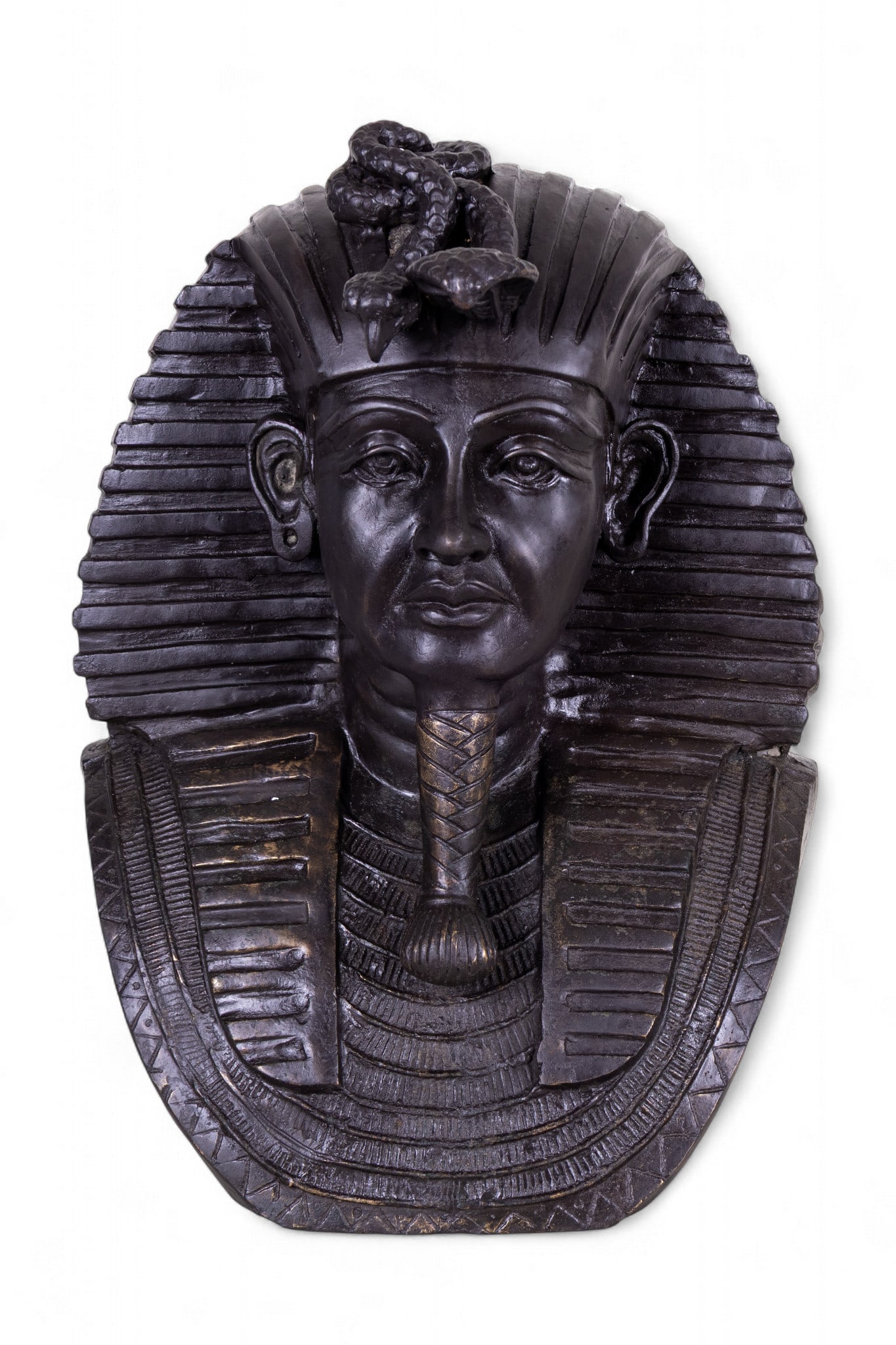 Egyptian Pharaoh Large Bronze Bust (1 of 9)