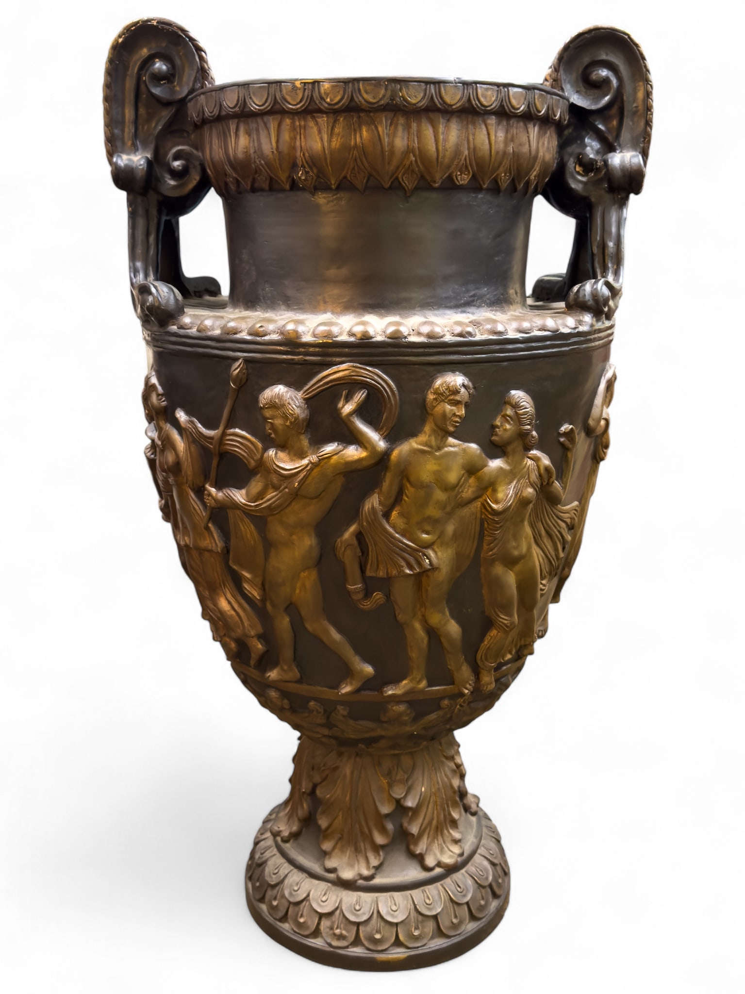 Large Cast Bronze Neoclassical Urn (1 of 10)