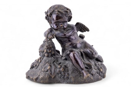 Bronze Cherub Figural Sculpture After Muller