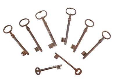 Antique Iron Skeleton Keys