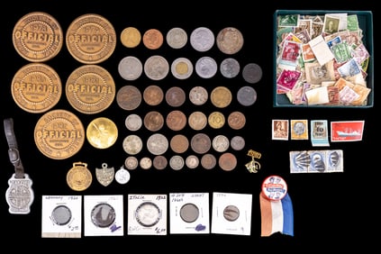 Early Stamps, Foreign Currency, Tokens, Insignia