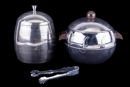 Art Deco Ice Buckets, 1 w/ Penguin Motif