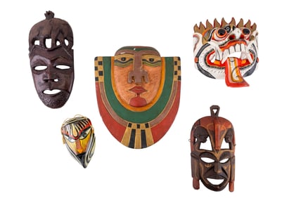 Hand-Carved & Painted Masks