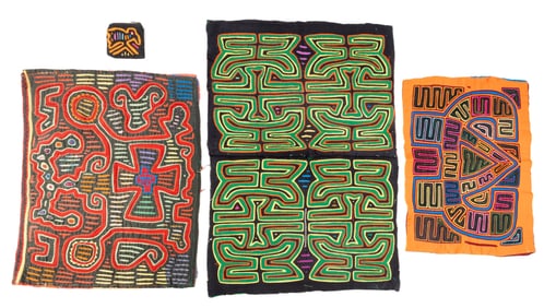 Kuna Mola Textiles (3) and Change Purse