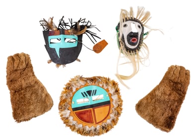 Early Fur Gloves, Native-Style Masks