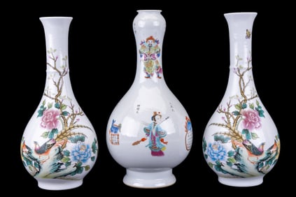 20th C Chinese Export Porcelain Vases (3)