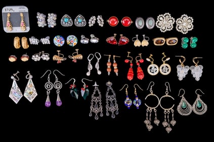 Vintage Clip On, French Hook, and Other Earrings