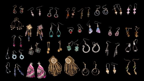 Vintage French Hook and Dangle Earrings