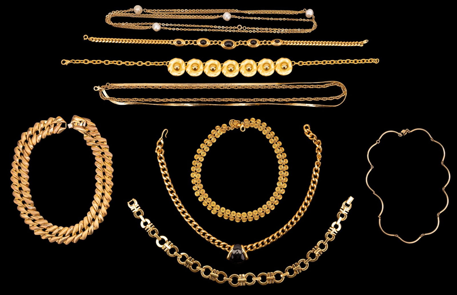 Vintage Gold-Tone Costume Necklaces (1 of 11)