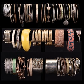 Fashion Bangles in Gold and Silver Tone