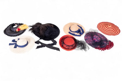 19/20th C Edwardian and Woven Sun Hats